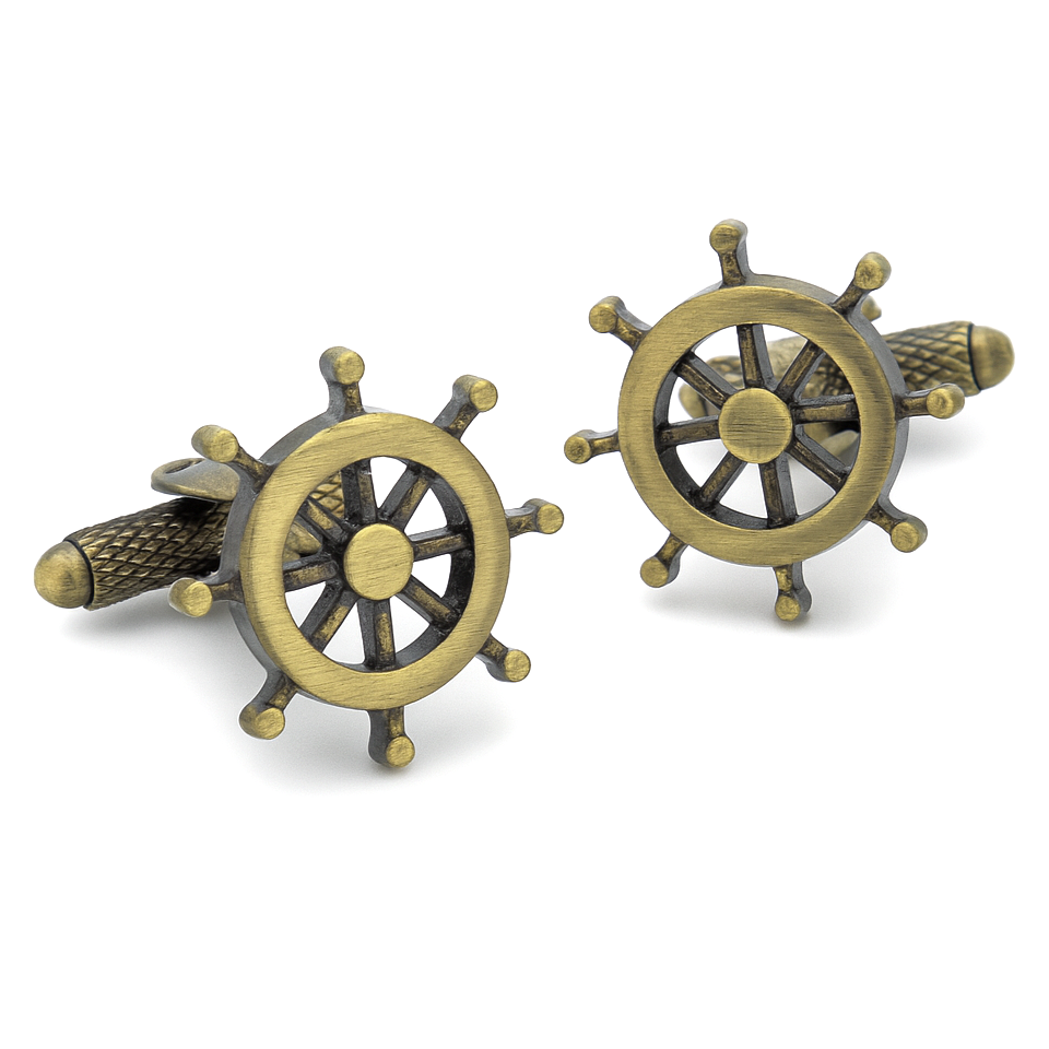 ship's wheel cufflinks