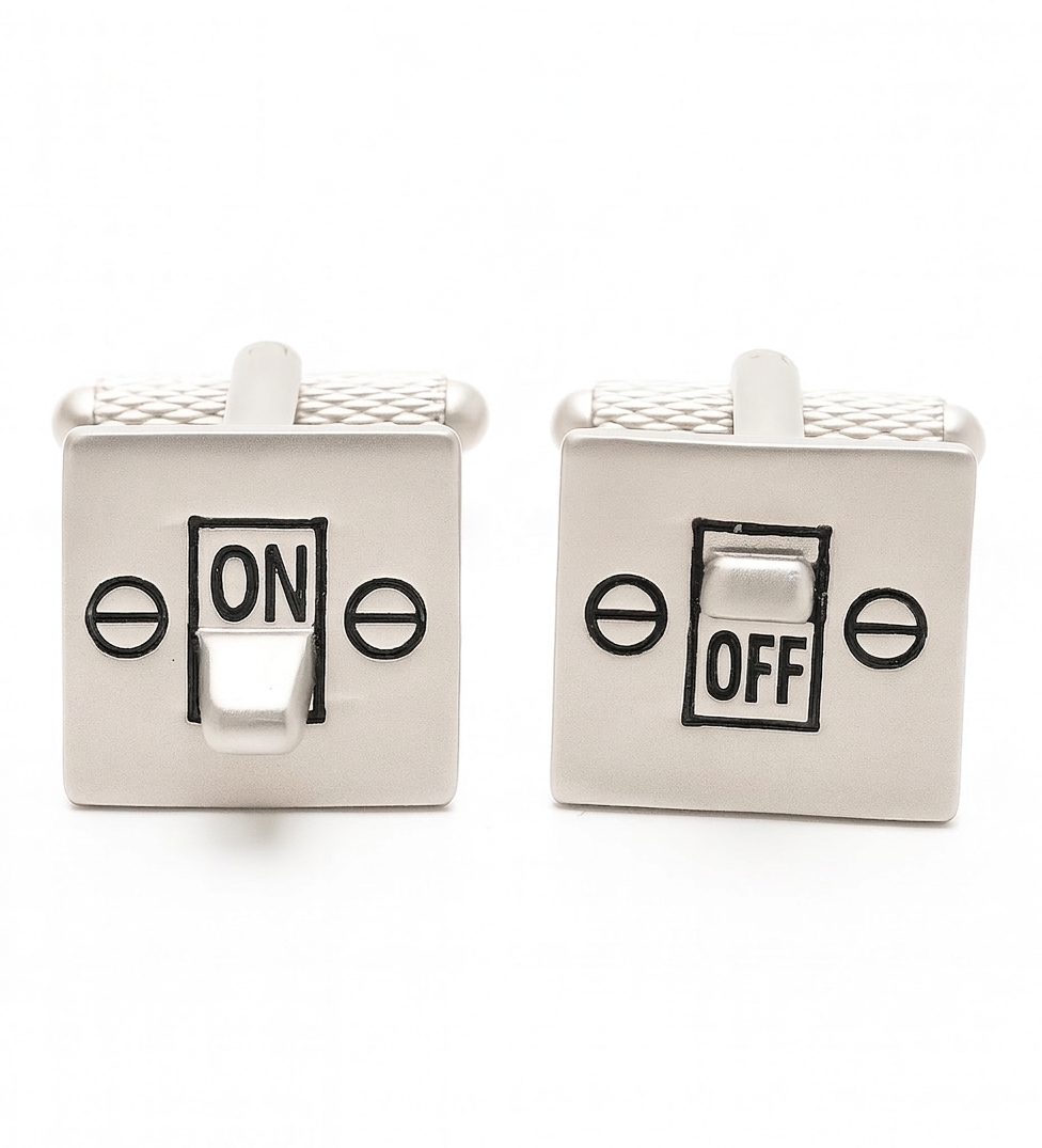 ck376-image-0 On / Off Switch Cufflinks - Image 1