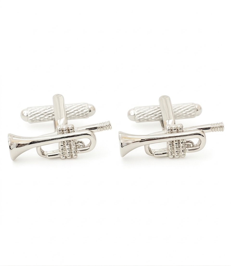 ck393-image-0 Trumpet Cufflinks - Image 1