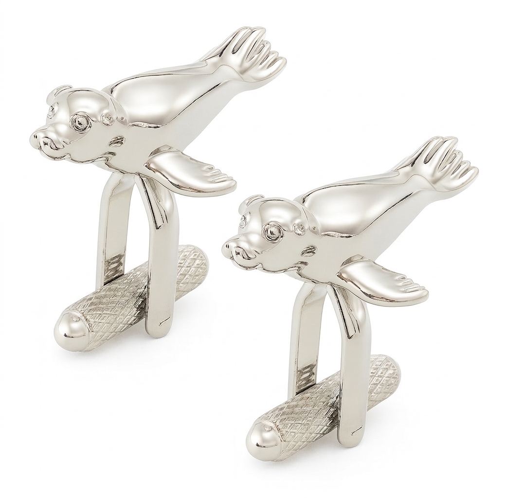 ck511-image-0 Seal Cufflinks - Image 1
