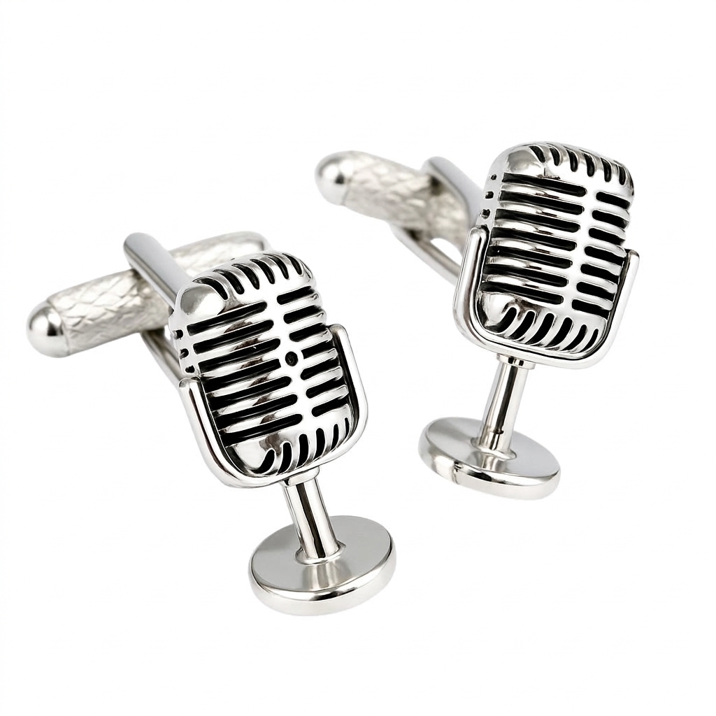 ck615-image-0 Microphone Cufflinks - Image 1