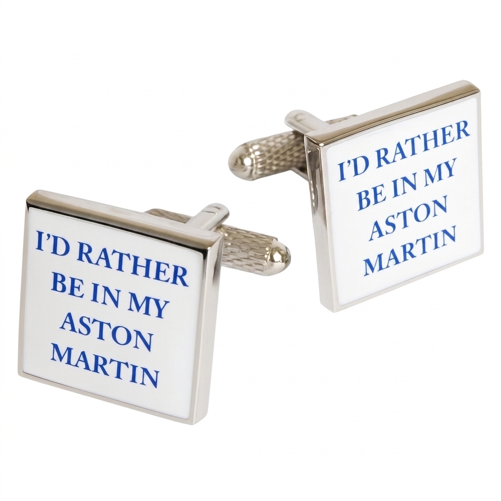 ck682-image-0 I'd Rather Be in My Aston Martin Cufflinks - Image 1