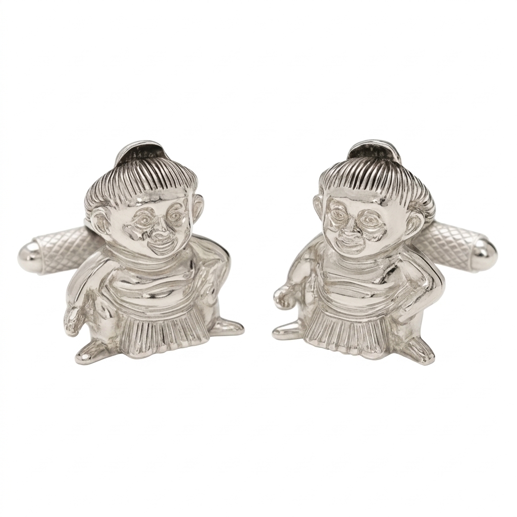 ck794-image-0 Sumo Wrestler Cufflinks - Image 1