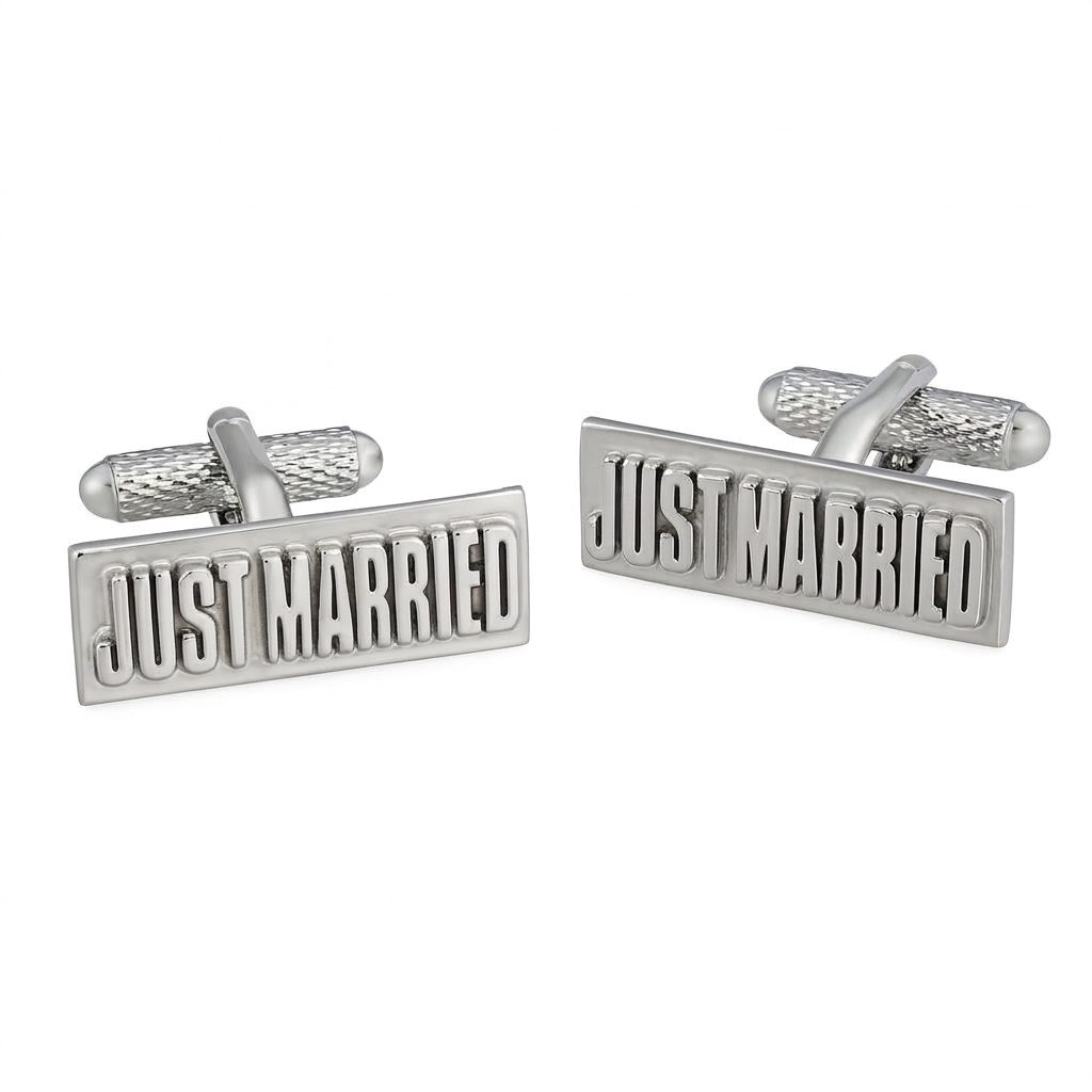 ck847-image-0 Just Married Cufflinks - Image 1