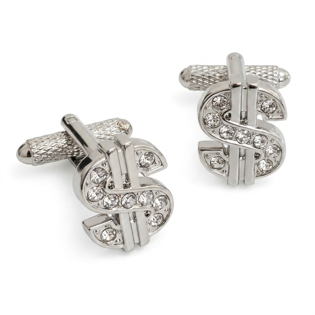 ck856-image-0 Dollar Bling Cufflinks - Image 1