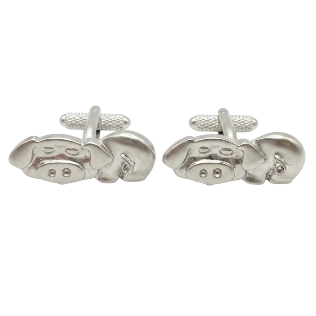 pig-Photoroom Pig Cufflinks - Image 1